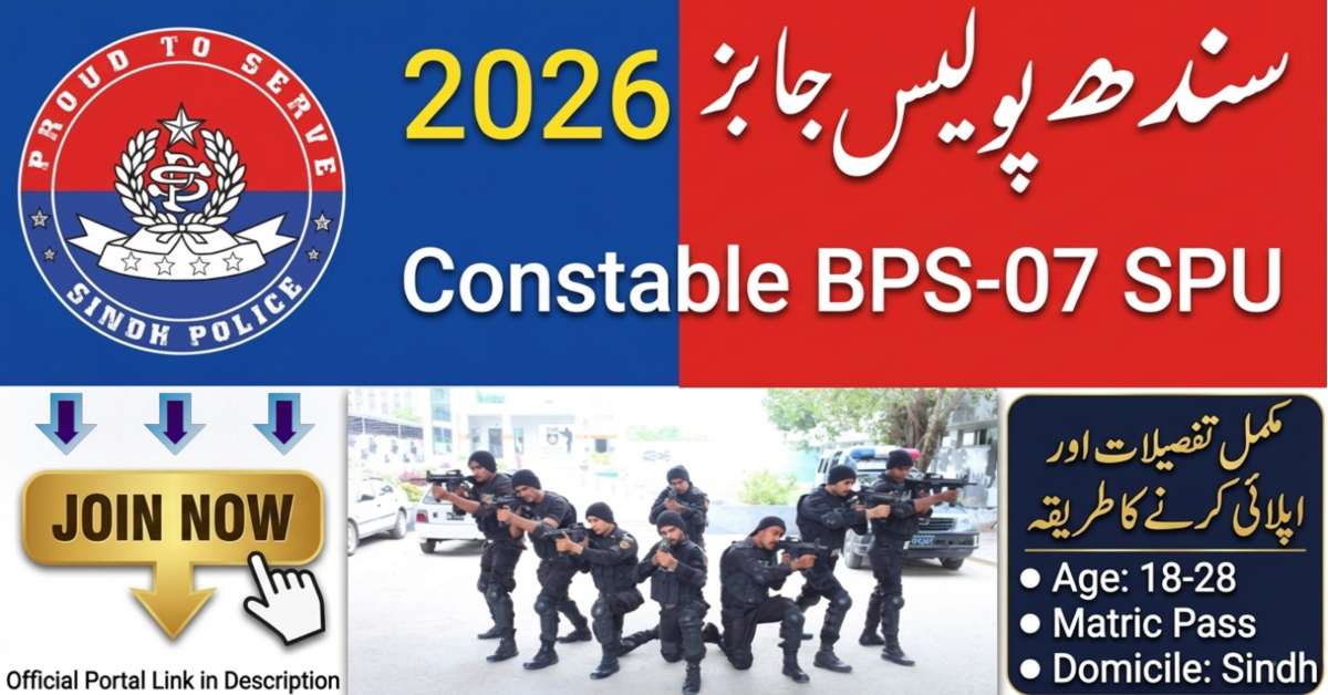 Sindh Police Jobs 2026