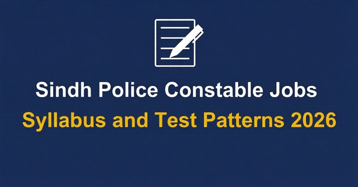 Sindh Police Constable Jobs Syllabus